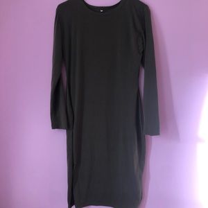 Forest green long sleeve dress